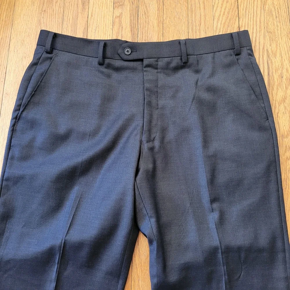 Austin Reed London 42R Charcoal Gray Wool Suit Blazer Pants Academia Preppy Twee